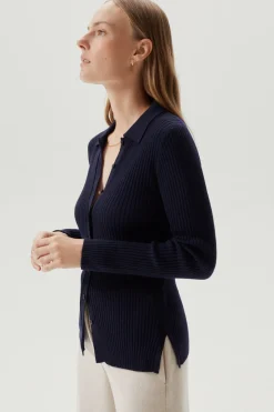 Camicia a Coste in Lana Merino