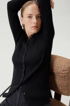 Camicia a Coste in Lana Merino
