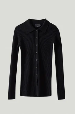 Camicia a Coste in Lana Merino