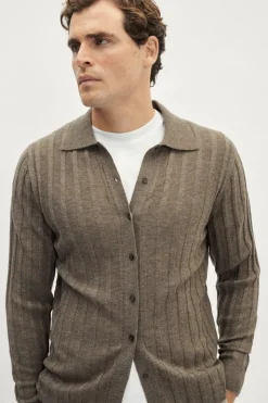 Camicia a Coste in Lana Ultrasoft