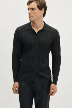 Camicia a Coste in Lana Ultrasoft