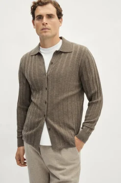 Camicia a Coste in Lana Ultrasoft