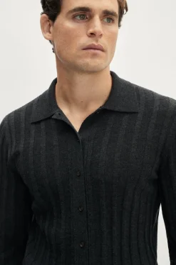 Camicia a Coste in Lana Ultrasoft
