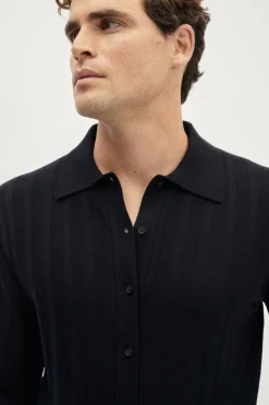 Camicia a Coste in Lana Ultrasoft