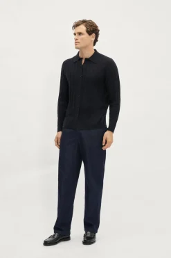 Camicia a Coste in Lana Ultrasoft