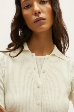 Camicia a Coste in Lino Cotone