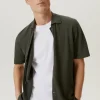 Camicia a Maniche Corte in Lino Cotone