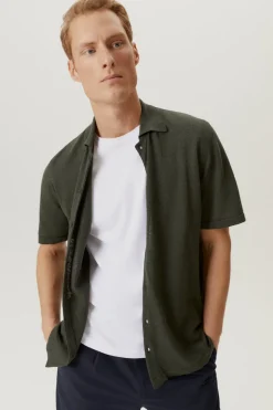 Camicia a Maniche Corte in Lino Cotone