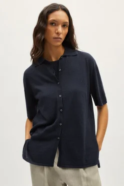 Camicia a Maniche Corte in Lino Cotone