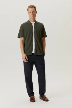Camicia a Maniche Corte in Lino Cotone