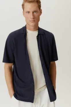 Camicia a Maniche Corte in Lino Cotone