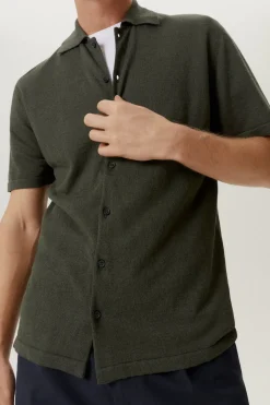 Camicia a Maniche Corte in Lino Cotone