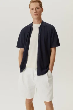 Camicia a Maniche Corte in Lino Cotone