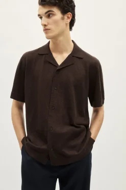 Camicia Collo Bowling in Lino Cotone
