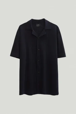 Camicia Collo Bowling in Lino Cotone