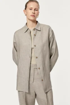 Camicia Over in Twill di Lino