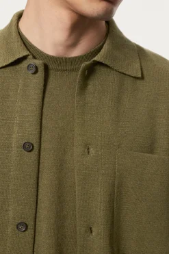 Camicia Overshirt in Lino Cotone