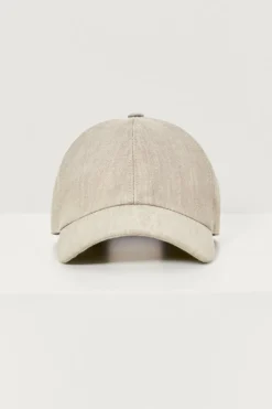 Cappellino Baseball in Twill di Lino