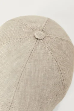 Cappellino Baseball in Twill di Lino