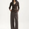 Cardigan a coste in Cotone Organico
