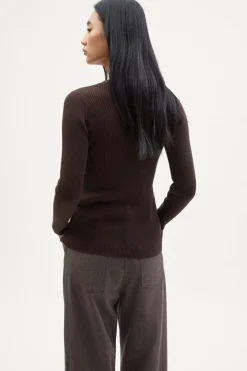 Cardigan a coste in Cotone Organico