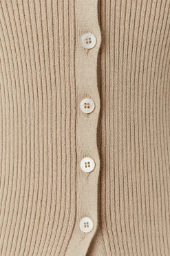 Cardigan a coste in Cotone Organico
