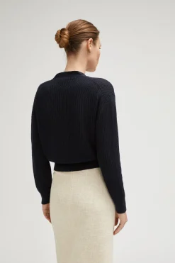 Cardigan a Costine in Lino e Cotone
