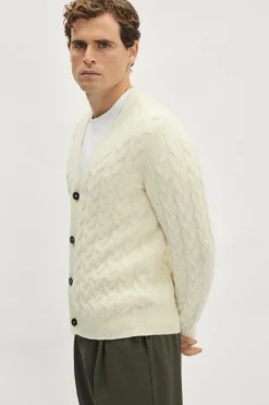 Cardigan Aran in Lana Cardata