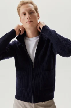 Cardigan in Lana Merino con Zip