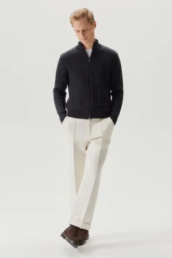 Cardigan in Lana Merino con Zip