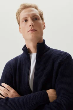 Cardigan in Lana Merino con Zip