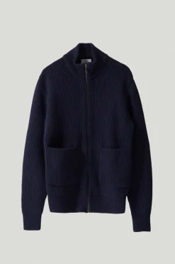 Cardigan in Lana Merino con Zip