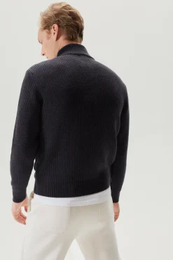 Cardigan in Lana Merino con Zip