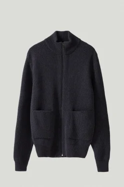 Cardigan in Lana Merino con Zip