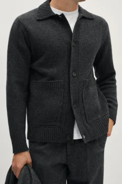Giacca di maglia in Lana Cardata