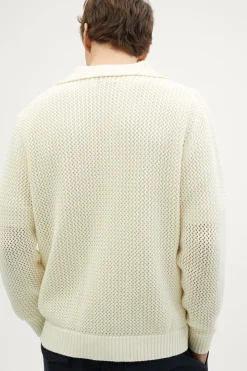 Giacca Tricot traforata in Cotone Organico