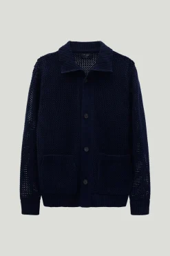 Giacca Tricot traforata in Cotone Organico