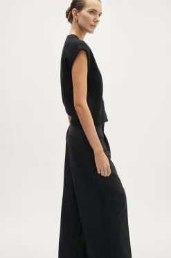 Gilet con bottoni in Lana Merino