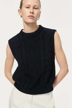 Gilet Tricot Aran in Cotone Organico