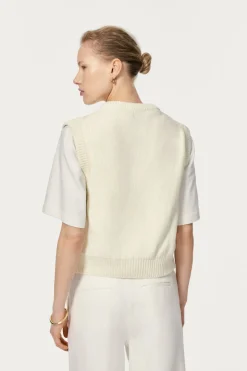 Gilet Tricot Aran in Cotone Organico