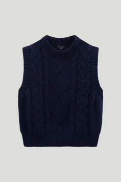 Gilet Tricot Aran in Cotone Organico
