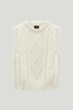 Gilet Tricot Aran in Cotone Organico