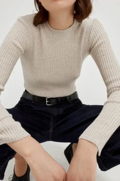 Girocollo a Coste in Lana Merino - Versione Imperfect