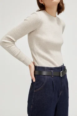 Girocollo a Coste in Lana Merino - Versione Imperfect