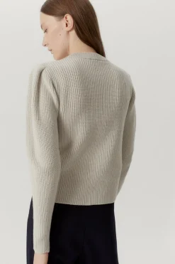 Girocollo con Pinces in Lana Merino