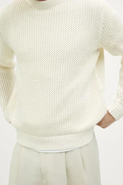 Girocollo Tricot traforato in Cotone Organico