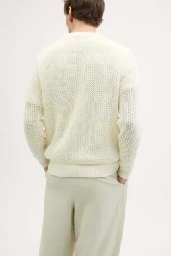 Girocollo Tricot traforato in Cotone Organico