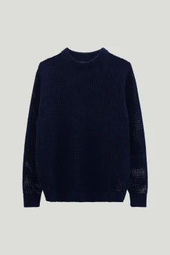Girocollo Tricot traforato in Cotone Organico