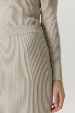 Gonna a Costine in lana merino