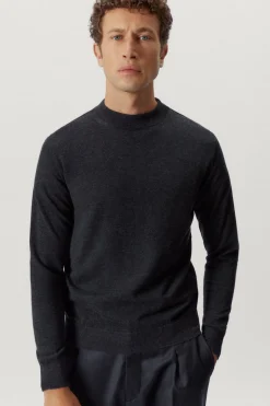 Maglia con Collo Perkins in Lana Ultrasoft